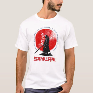 サムライ - 文化の力を持つミニマリスト戦士Tシャツ Tシャツ