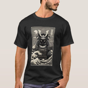 サムライ 猫 ヴィンテージ 日本 浮世絵 アート 1 Tシャツ