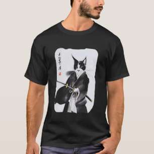 サムライ 猫 ヴィンテージ 日本 浮世絵 戦士 アート ギフト Tシャツ