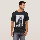 サムライ 猫 ヴィンテージ 日本 浮世絵 戦士 アート ギフト Tシャツ (正面フル)