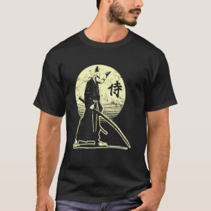 サムライ 猫 戦士 ヴィンテージ 浮世絵 日本美術 忍 Tシャツ