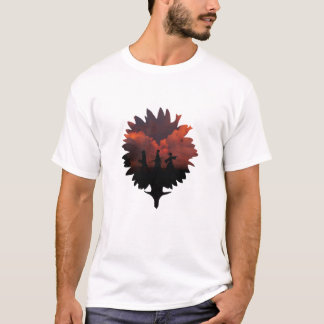 サムライChamploo Mugen JinとFuu Sunflower in the Tシャツ