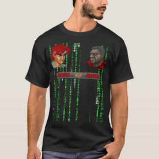 サムライFによるRYU VS MIKEロゴマトリックスブラックTシャツ Tシャツ