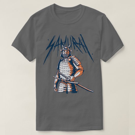 サムライTシャツ日本の剣士日本武具 Tシャツ (デザイン正面)
