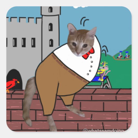 サムルキャットハンプティダンプティ スクエアシール (正面)