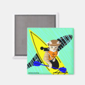 サムレキャットカヤックセルフィーマグネット マグネット (正面/裏面)