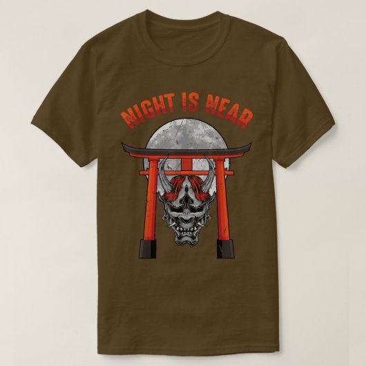 サムレ夜は将軍オタク鬼の近く Tシャツ (デザイン正面)