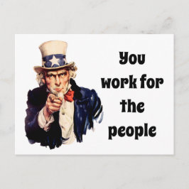 サム叔父の高官への選メッセージ ポストカード