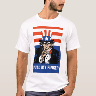 サム引き叔父さん私の指 Tシャツ