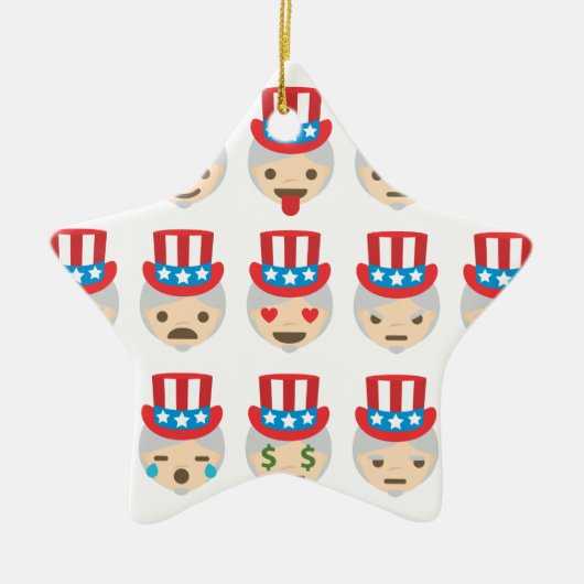 サム絵文字おじさん セラミックオーナメント (正面)