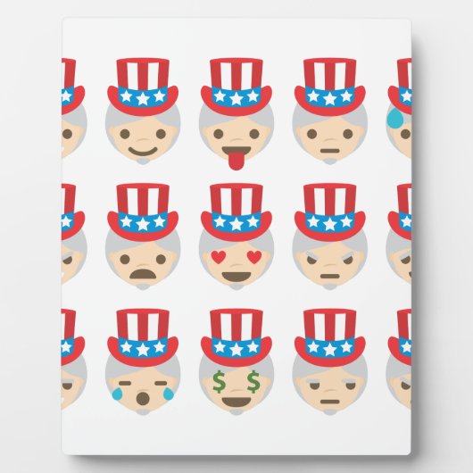 サム絵文字おじさん フォトプラーク (正面)