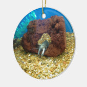 サム青いロブスターのcrayfish セラミックオーナメント (左)