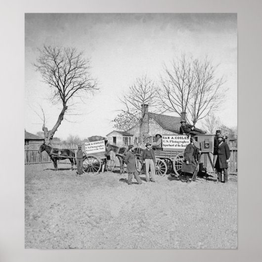 サム・ア・クーリー写真家のワゴンとカメラ ポスター (正面)