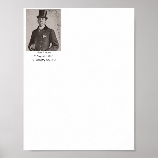 サム・ルーカス, 1901 ポスター (正面)