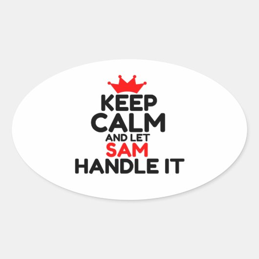 サム 楕円形シール (正面)