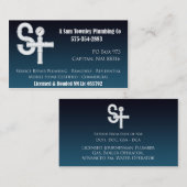 サムTownley Plumbing Company 名刺 (正面/裏面)