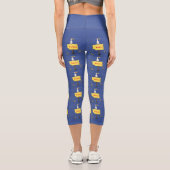 サメおもしろいの漫画で囲まれた海鳥 カプリレギンス (裏面)