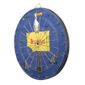 サメおもしろいの漫画で囲まれた海鳥 ダーツボード (正面右)