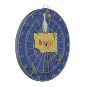 サメおもしろいの漫画で囲まれた海鳥 ダーツボード (正面左)