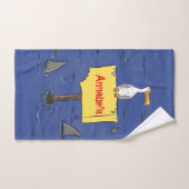 サメおもしろいの漫画で囲まれた海鳥 バスタオルセット (ハンドタオル)