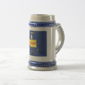 サメおもしろいの漫画で囲まれた海鳥 ビールジョッキ (正面右)