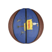 サメおもしろいの漫画で囲まれた海鳥 ミニバスケットボール (縦)