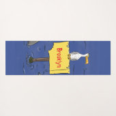 サメおもしろいの漫画で囲まれた海鳥 ヨガマット (裏面(横))