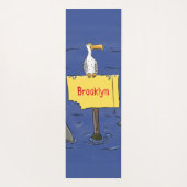 サメおもしろいの漫画で囲まれた海鳥 ヨガマット (裏面)