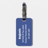 サメおもしろいの漫画で囲まれた海鳥 ラゲッジタグ (裏面縦)