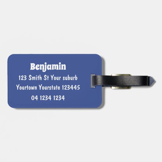 サメおもしろいの漫画で囲まれた海鳥 ラゲッジタグ (裏面横)