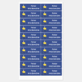 サメおもしろいの漫画で囲まれた海鳥 ラベル (シート)