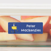 サメおもしろいの漫画で囲まれた海鳥 ラベル (貼付)