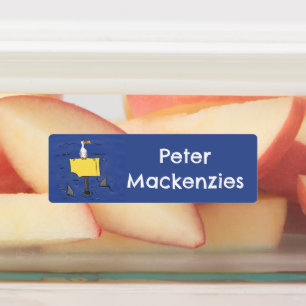 サメおもしろいの漫画で囲まれた海鳥 ラベル