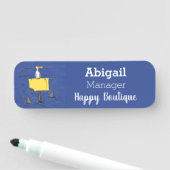 サメおもしろいの漫画で囲まれた海鳥 名札 (インサイチュ)