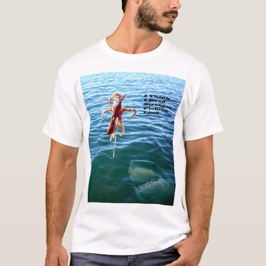 サメおもしろいはタコが欲しい Tシャツ (正面)
