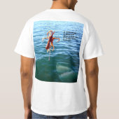 サメおもしろいはタコが欲しい Tシャツ (裏面)