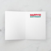 サメお洒落子供の誕生日 カード (内部)