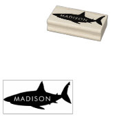 サメかわいい子の名前 ラバースタンプ (押印)