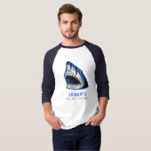 サメがお前を殺すぜ… 面白い引用 Tシャツ (正面フル)
