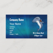 サメが大きなコート漫画のビジネスカーを必要とする 名刺 (正面)