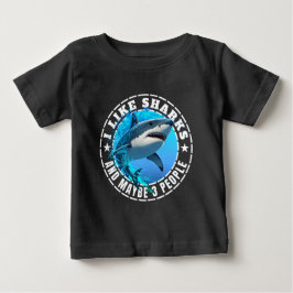 サメが好きかも+ひょっとしたら3人 ベビーTシャツ