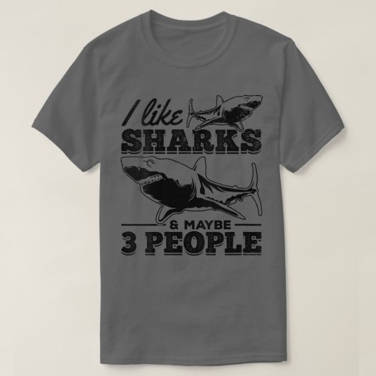 サメが好きな女性と多分3人Sharkfish Gr Tシャツ (デザイン正面)