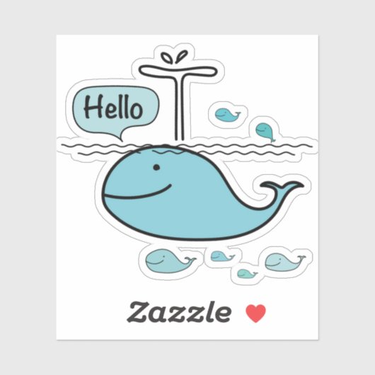 サメが挨拶する シール (シート)