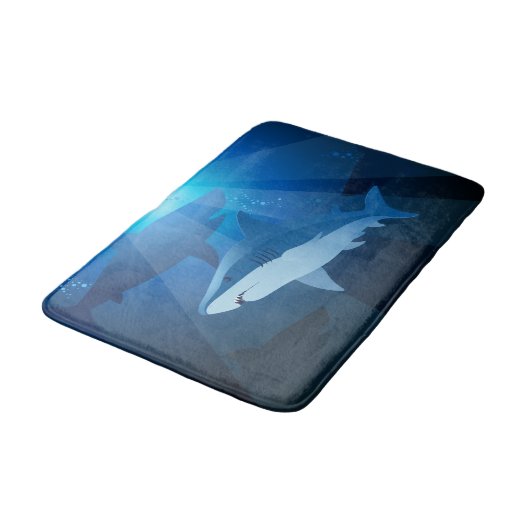 サメが泳ぐ バスマット (アングル)