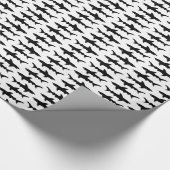 サメが白黒の学校 ラッピングペーパー (角)