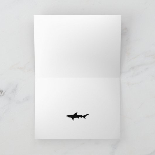 サメが白黒シャークの柄を攻撃 カード (内部)