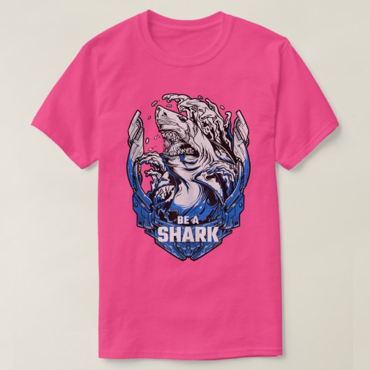 サメことわざモチベーションBe A Shark Tank Top Tシャツ (デザイン正面)