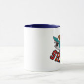 サメでサーフィン マグカップ (中央)