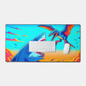 サメとジノウア デスクマット (キーボード&マウス)