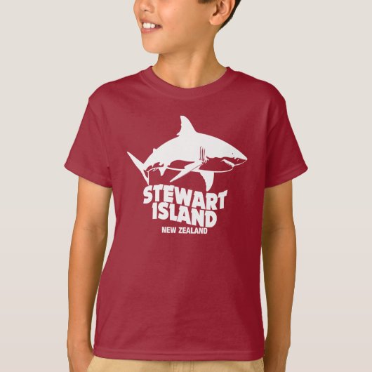 サメとスキューバダイビング – Stewart Island Tシャツ (正面)
